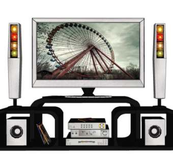 现代电视机su模型