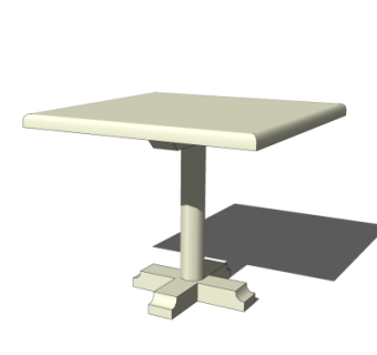 现代休闲方桌su模型