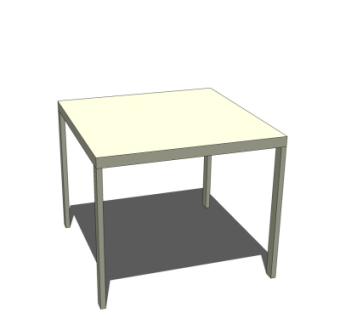 现代实木休闲桌su模型