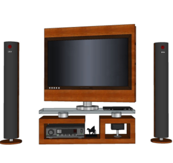 现代电视机su模型