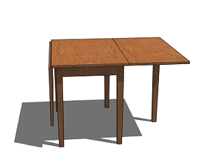 现代实木<em>折叠餐桌</em>su模型
