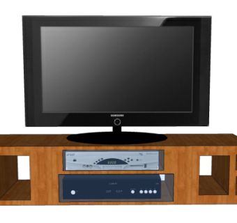 现代电视机su模型