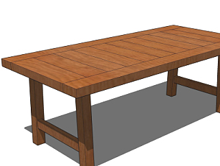 中式<em>实木餐桌</em>su模型