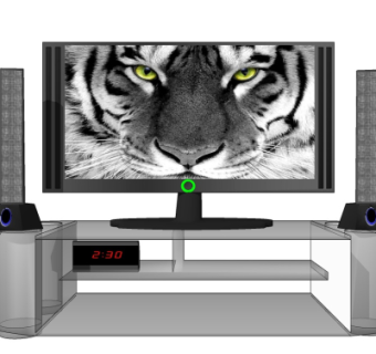 现代电视机su模型