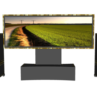 现代电视机su模型