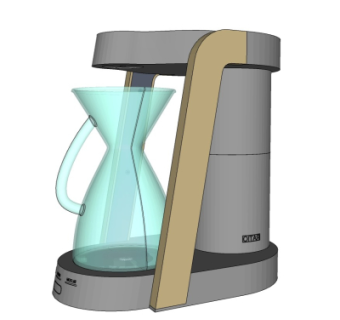 现代电热水壶su模型