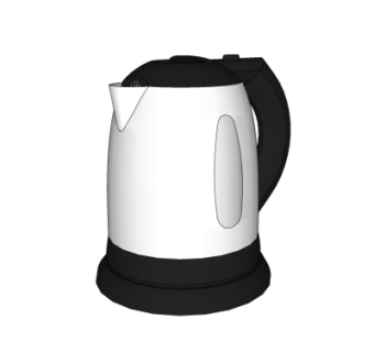 现代电热水壶su模型