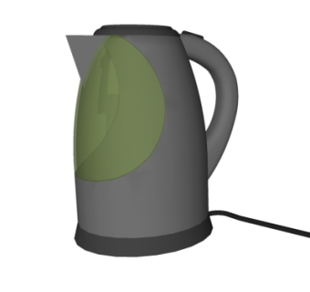 现代电热水壶su模型