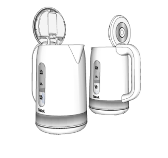 现代电热水壶su模型