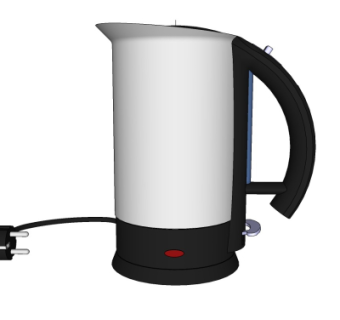 现代电热水壶su模型