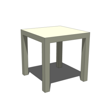 现代实木凳子su模型