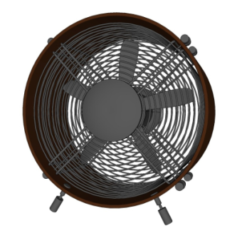 现代电风扇su模型