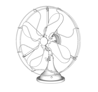 现代电风扇su模型