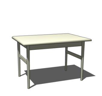 现代书桌su模型