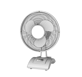 现代电风扇su模型