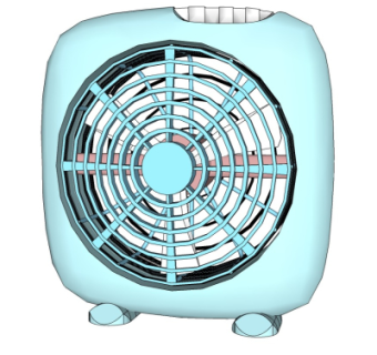 现代电风扇su模型