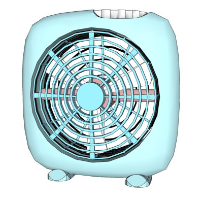 现代电风扇su模型