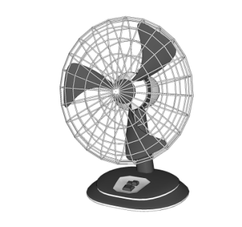 现代电风扇su模型