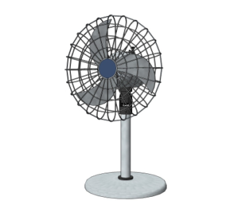 现代电风扇su模型