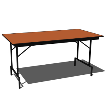 工业风餐桌su模型