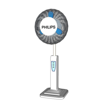 现代电风扇su模型