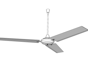 现代吊扇风扇su模型