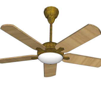 现代吊扇风扇su模型