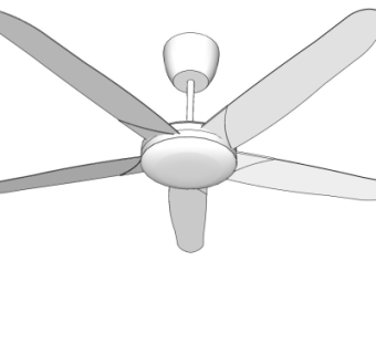 现代吊扇风扇su模型