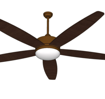 现代吊扇风扇su模型