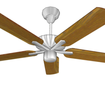 现代吊扇风扇su模型