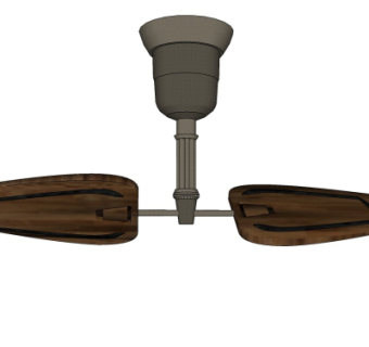 现代吊扇风扇su模型