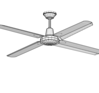 现代吊扇风扇su模型