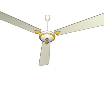 现代吊扇风扇su模型