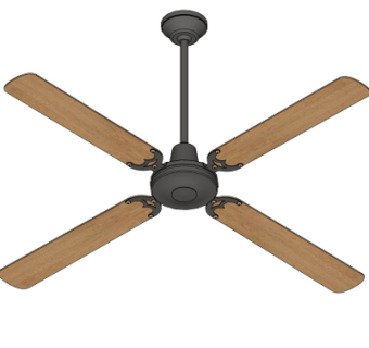 现代吊扇风扇su模型