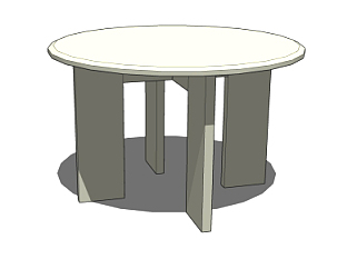 现代<em>圆形餐桌</em>su模型
