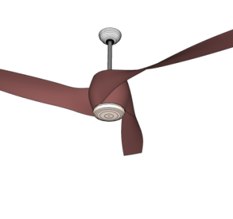 现代吊扇风扇su模型