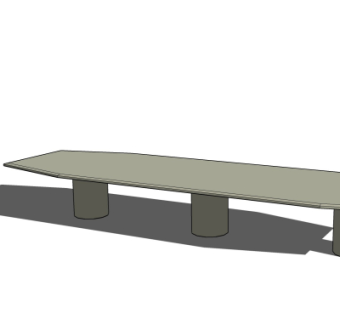 现代户外长凳su模型