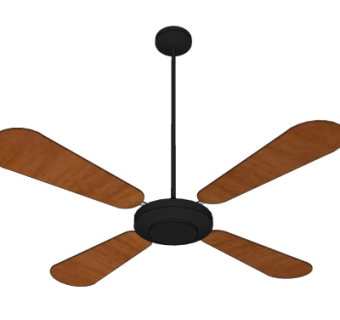 现代吊扇风扇su模型