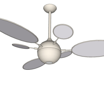 现代吊扇风扇su模型