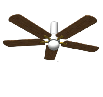 现代吊扇风扇su模型