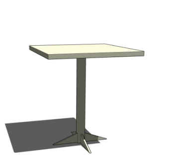 现代休闲方桌su模型