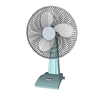 现代电风扇su模型