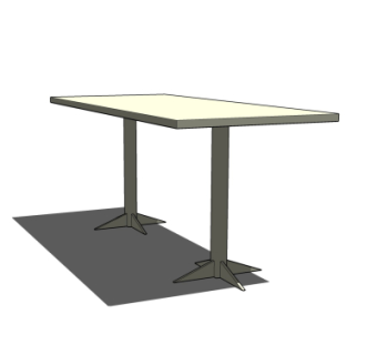 现代简约餐桌su模型