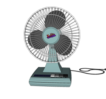 现代电风扇su模型