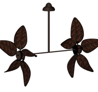 现代吊扇风扇su模型