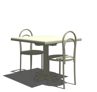 现代休闲桌椅su模型