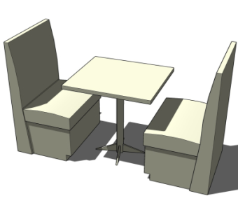现代休闲桌椅su模型