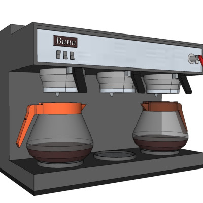 现代咖啡机su模型