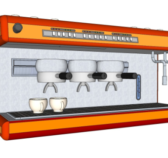 现代咖啡机su模型