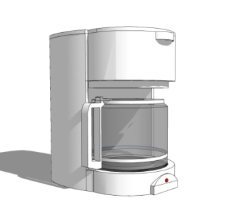 现代咖啡机su模型